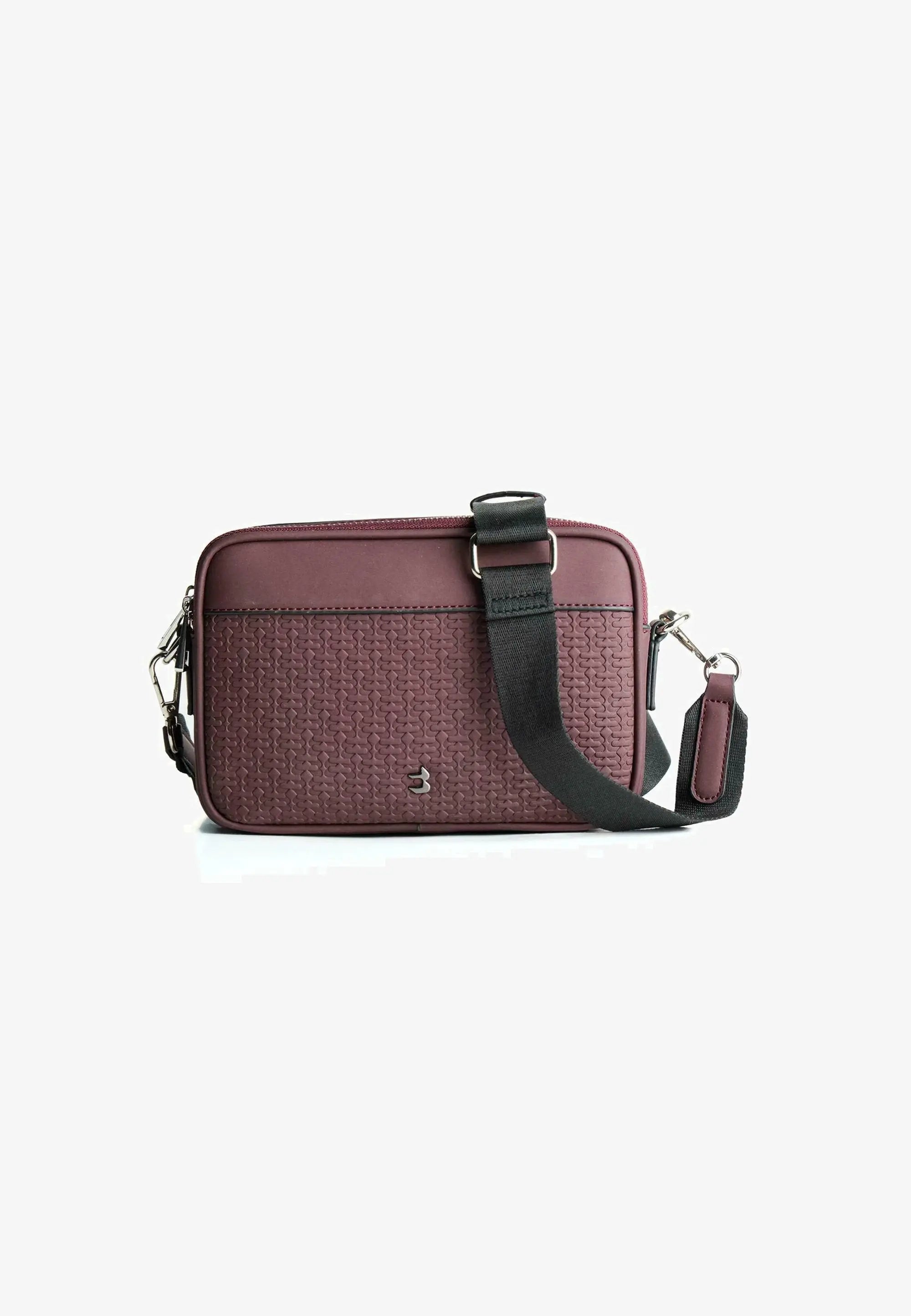 Bershka RAISED DESIGN - Sac bandoulière - bordeaux VOMARQ