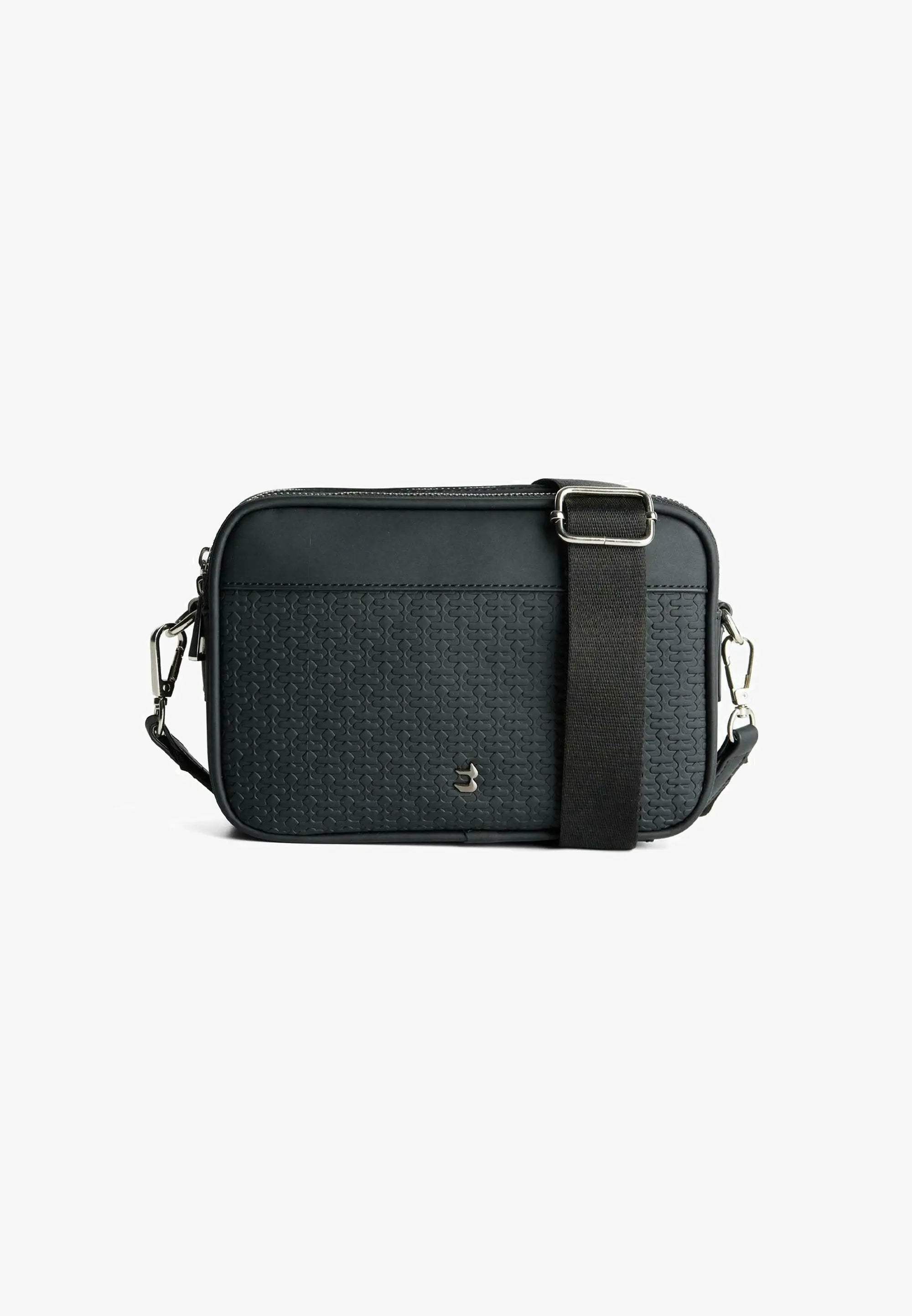 Bershka RAISED DESIGN - Sac bandoulière - black VOMARQ