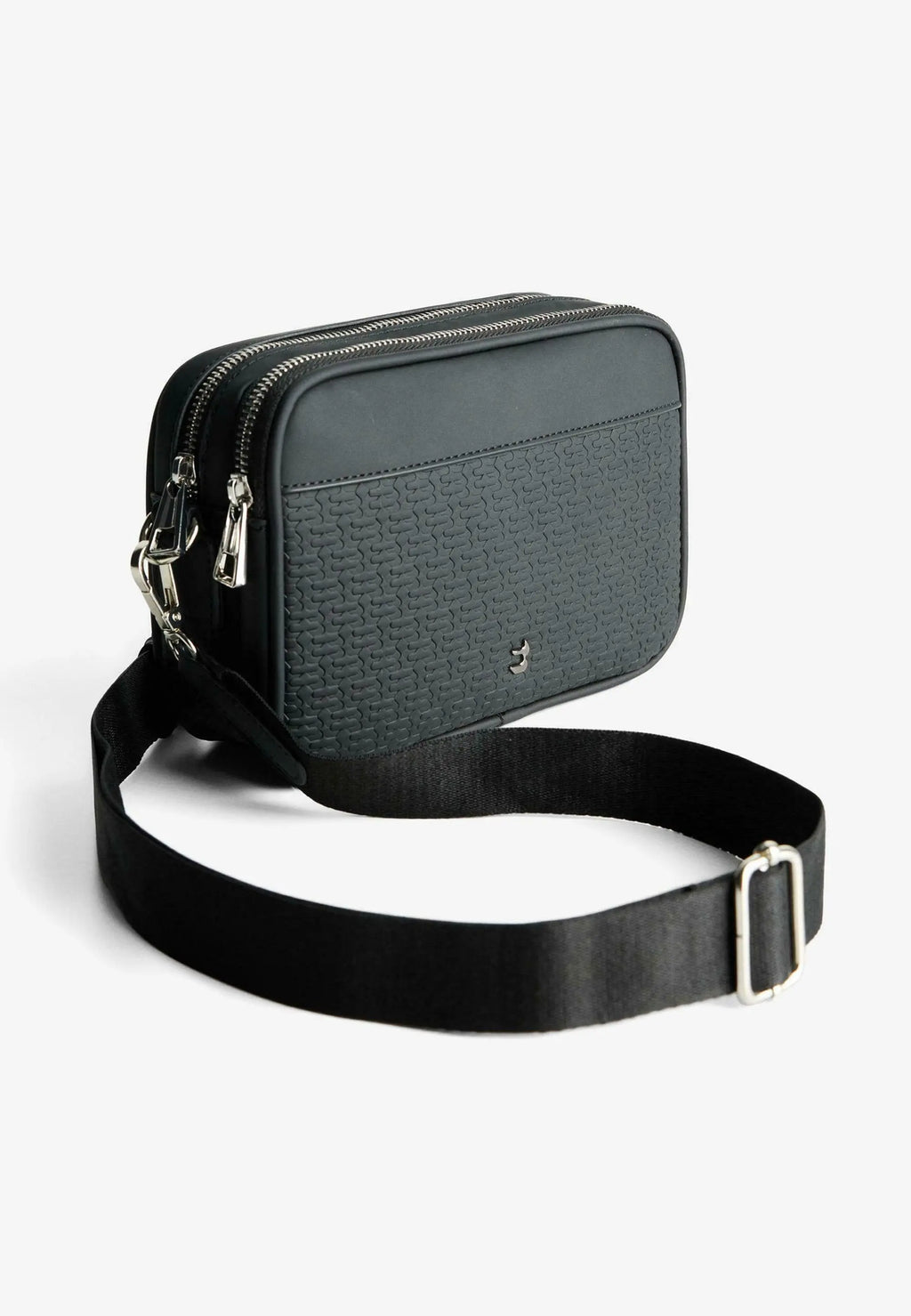 Bershka RAISED DESIGN - Sac bandoulière - black VOMARQ