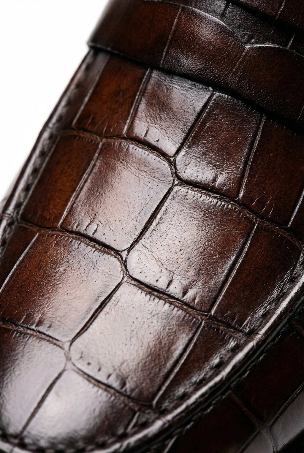 MOCASSINS ANAX EN CUIR CROCODILE