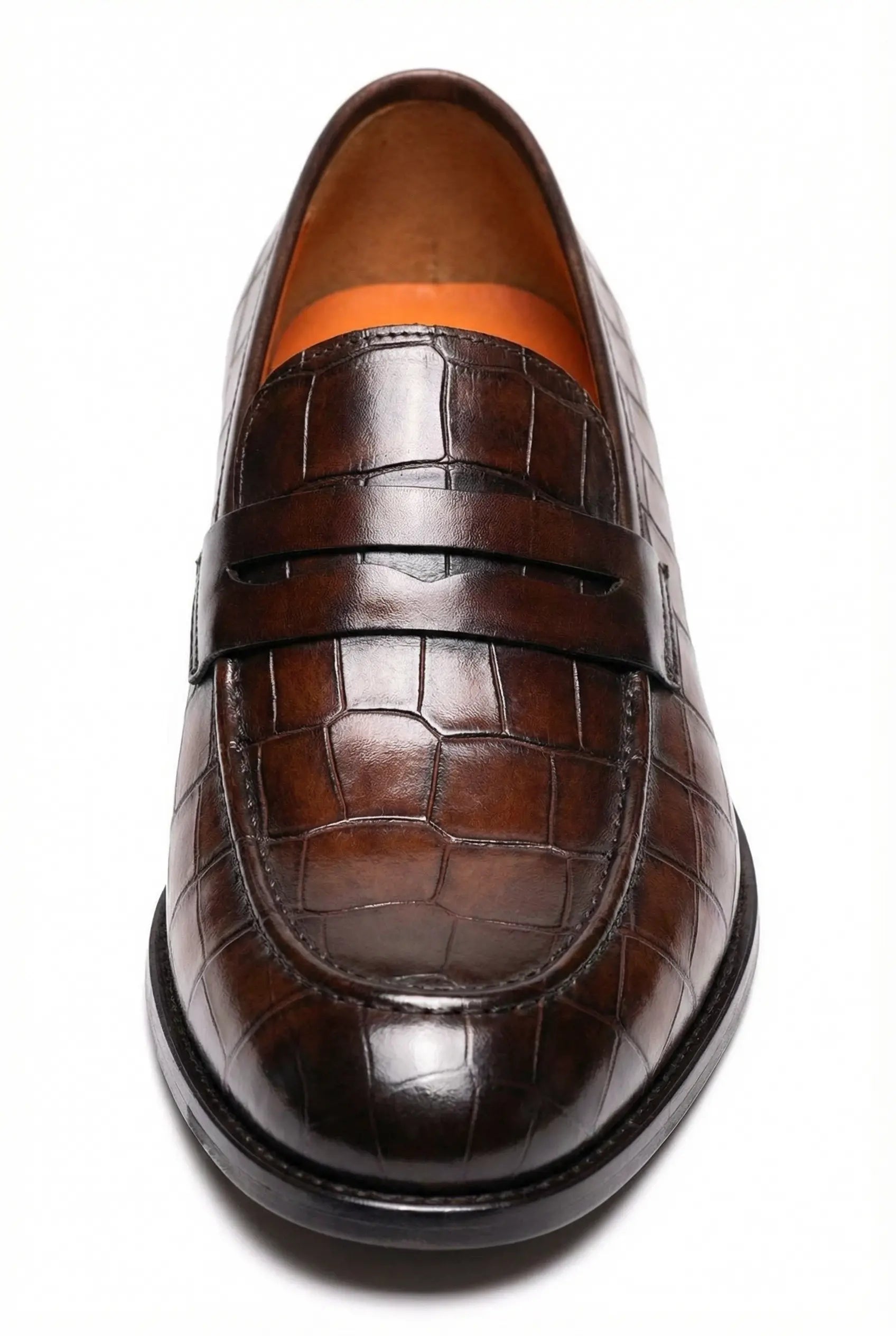 MOCASSINS ANAX EN CUIR CROCODILE