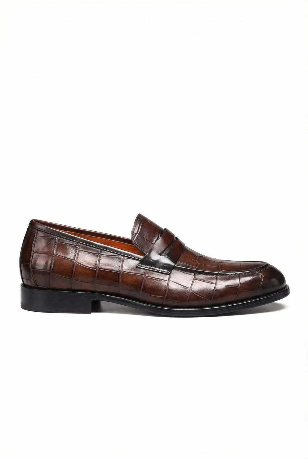 MOCASSINS ANAX EN CUIR CROCODILE