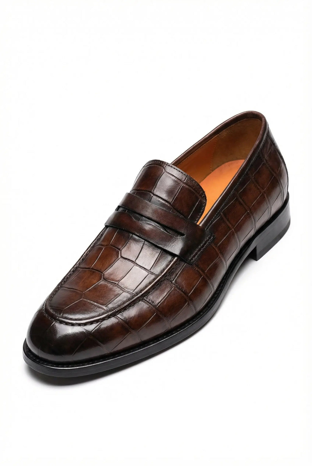 MOCASSINS ANAX EN CUIR CROCODILE