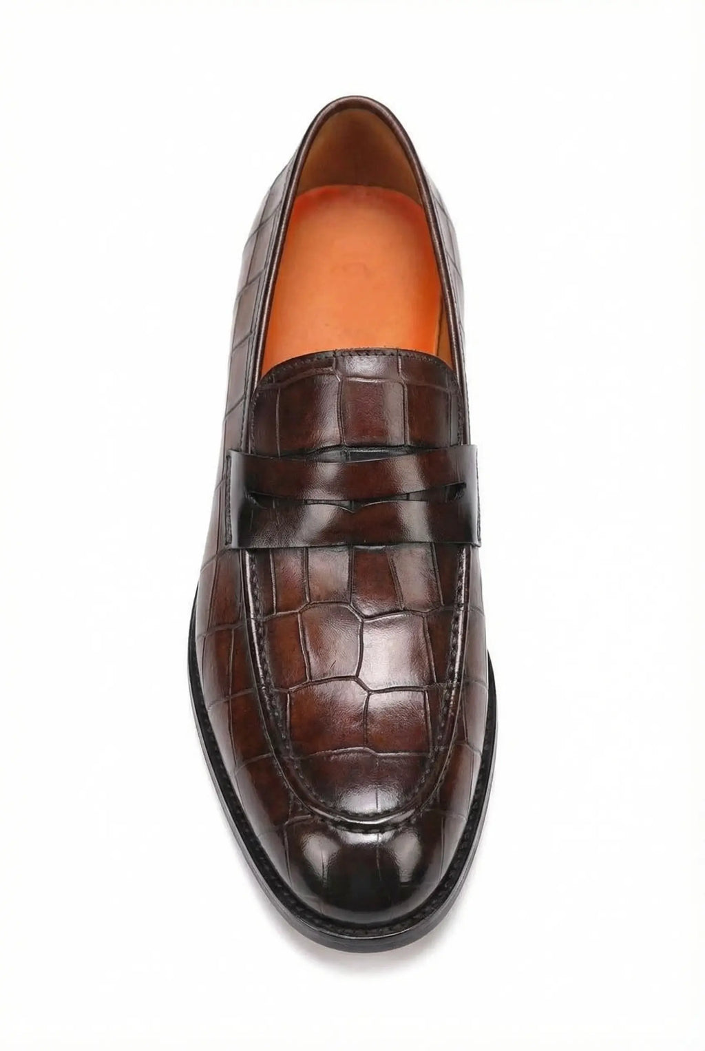 MOCASSINS ANAX EN CUIR CROCODILE