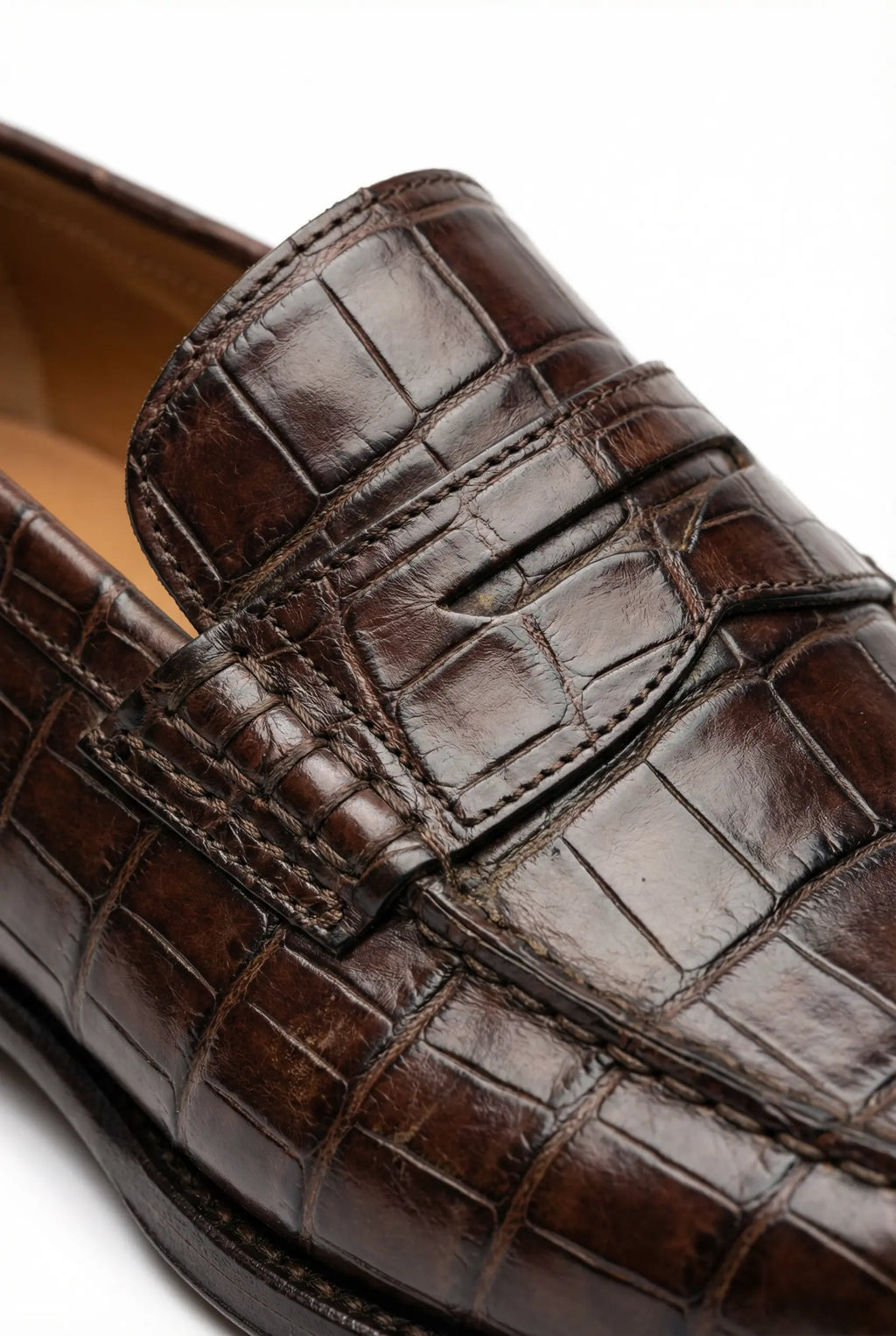 MOCASSINS ANAX EN CUIR CROCO