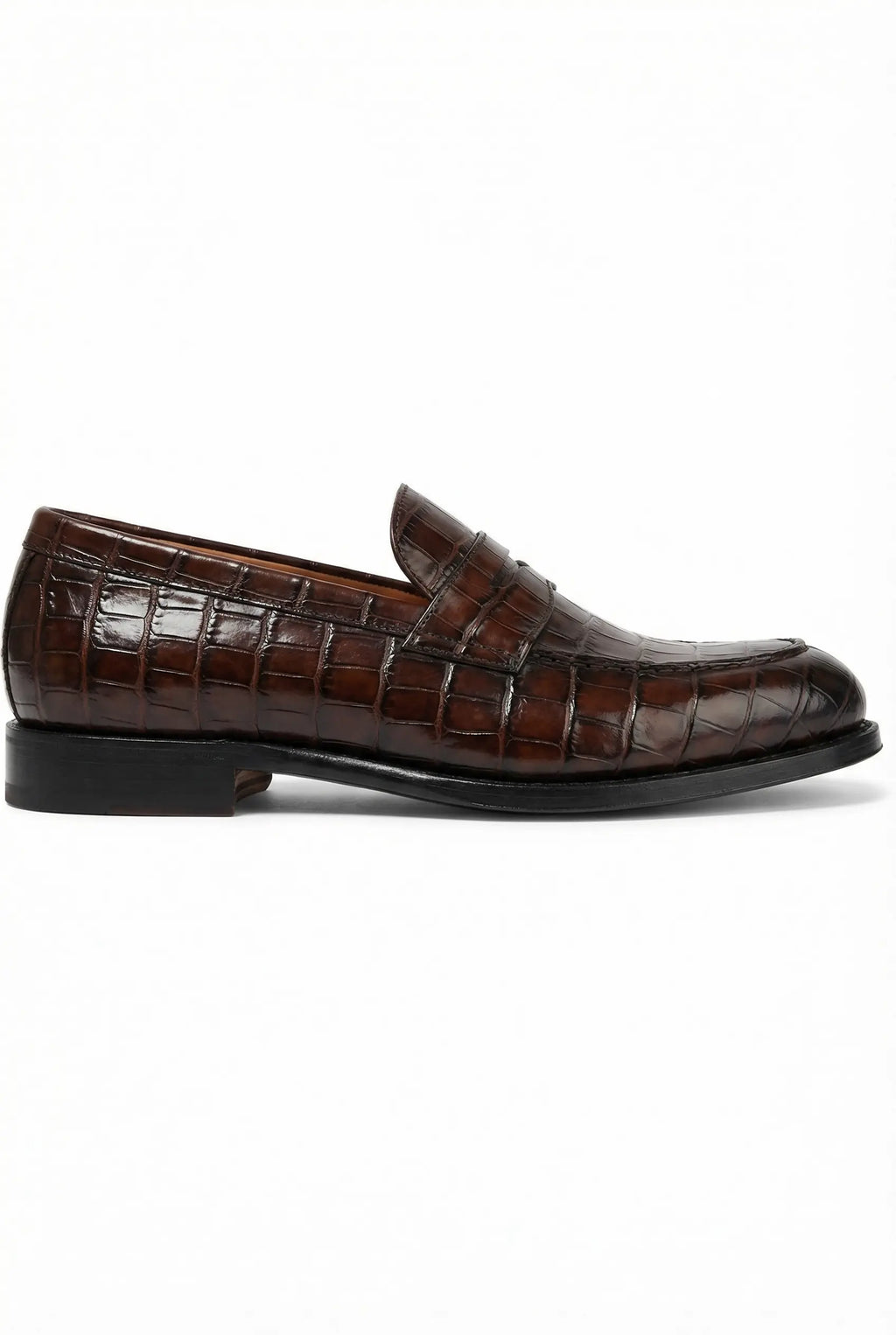 MOCASSINS ANAX EN CUIR CROCO