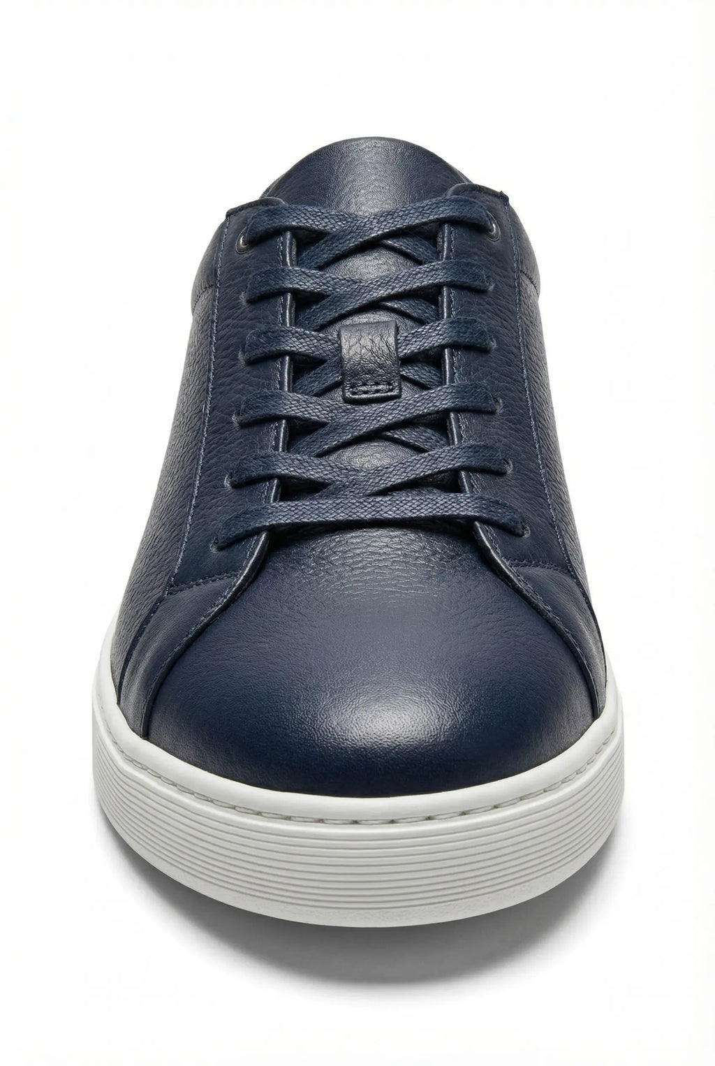 Baskets En Cuir - Bleu Marine