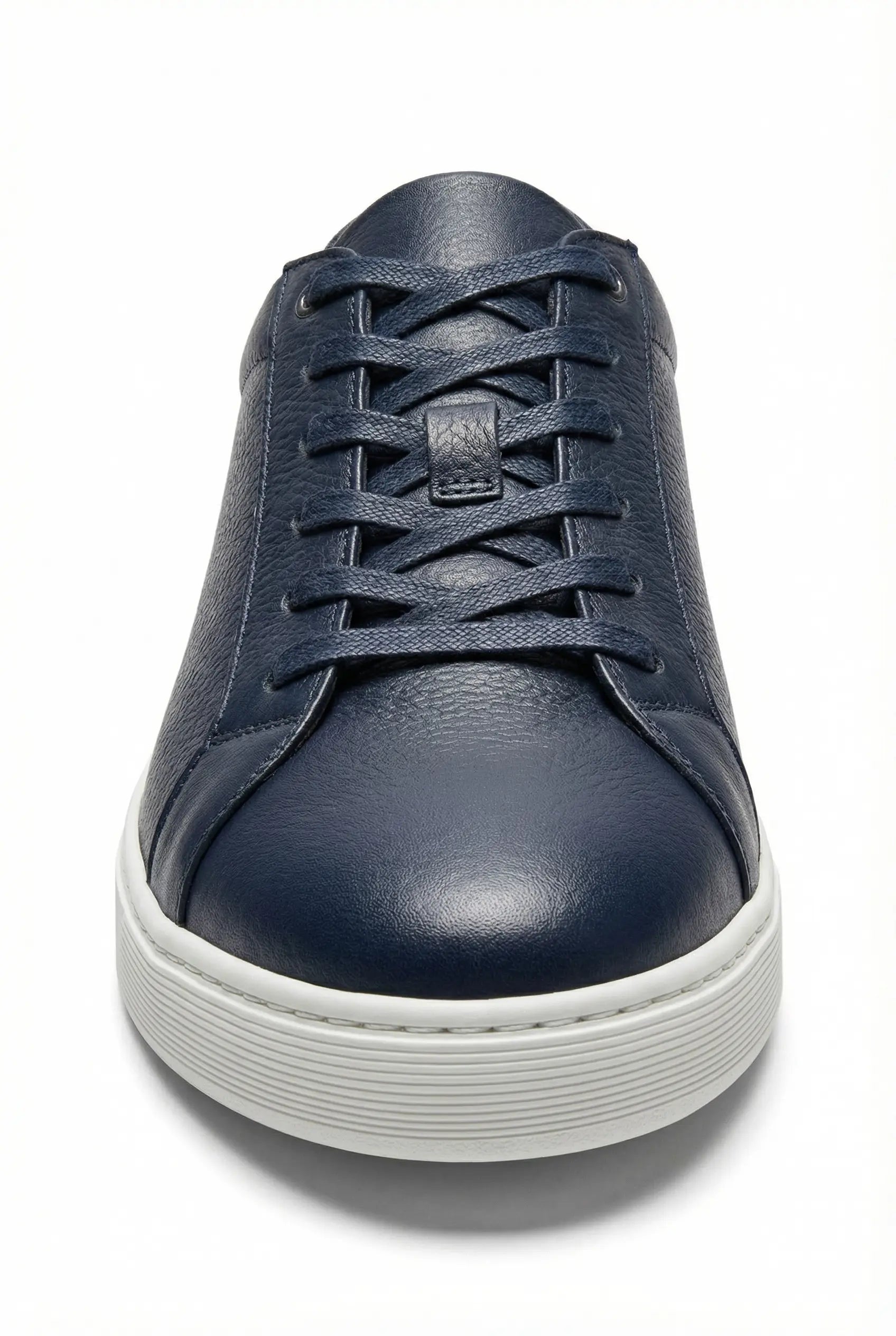 Baskets En Cuir - Bleu Marine