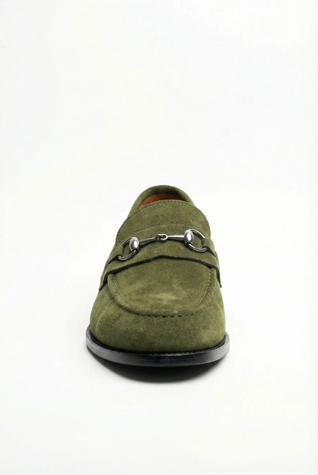 JOHN FOSTER  MOCASSINS EN DAIM VERT POUR HOMMES