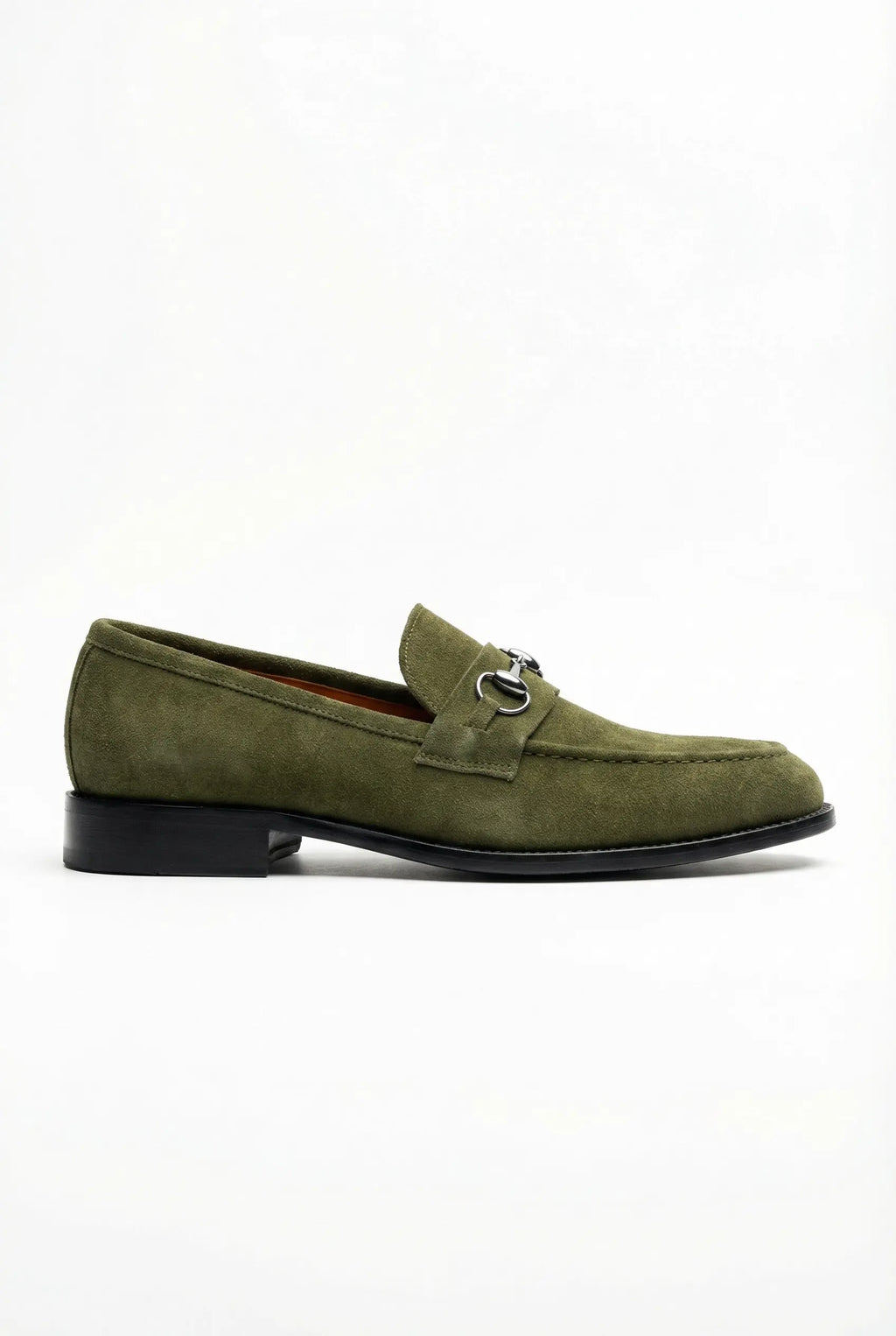 JOHN FOSTER  MOCASSINS EN DAIM VERT POUR HOMMES